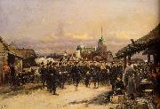 Edouard Detaille Chorus Of The Fourth Infantry Battalion At Tsarskoe Selo France oil painting artist